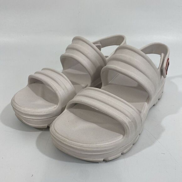 Womens Hunter Boots Bloom Algae Sandals Size 6 White Lightweight Foam Straps - Picture 2 of 10